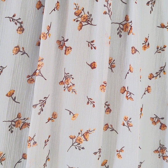 Wild Fable Blue & Yellow Floral Prairie Dress - Picture 3 of 4